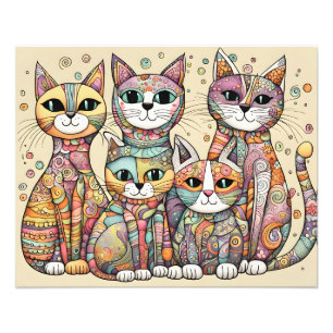 calming cats poster