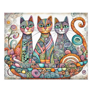 calming cats poster