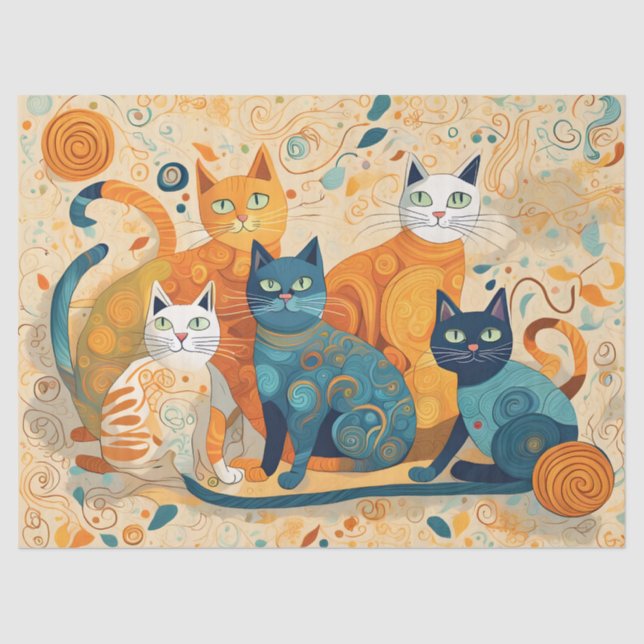 calming cats tissue paper (Front)