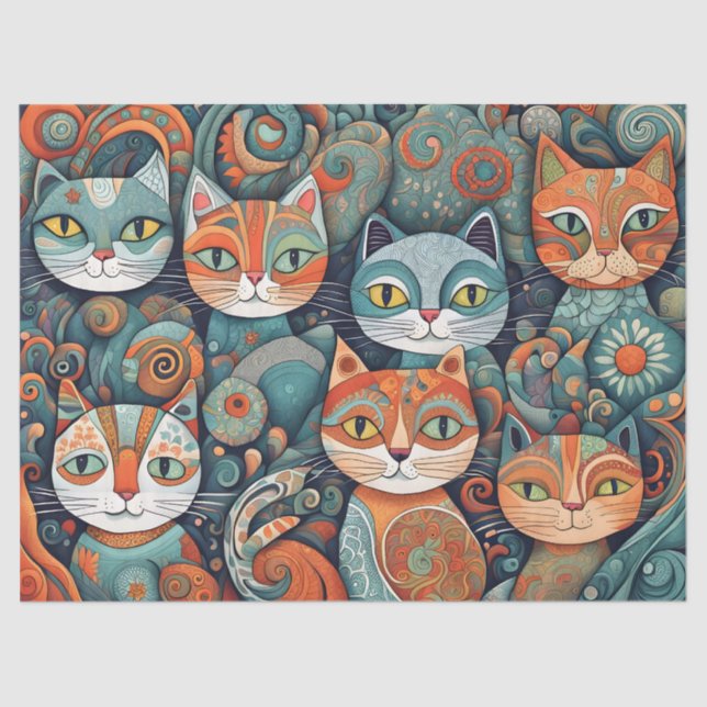 calming cats tissue paper (Front)