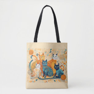 calming cats tote bag