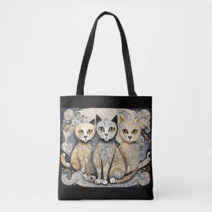 calming cats tote bag
