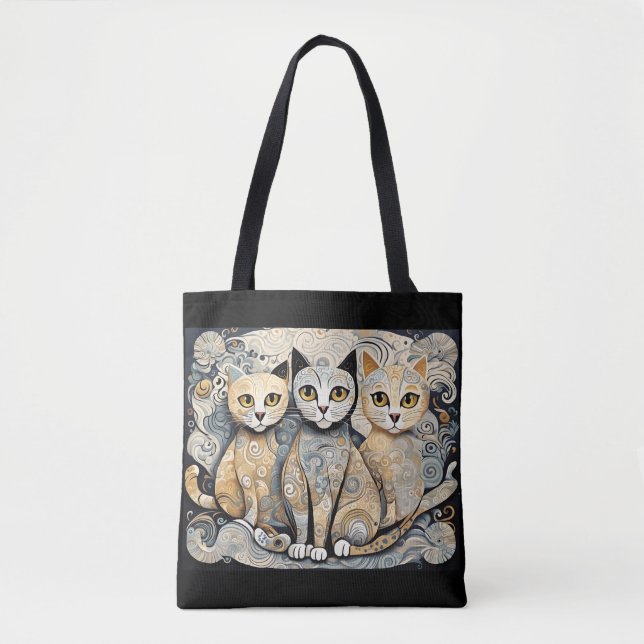 calming cats tote bag (Front)