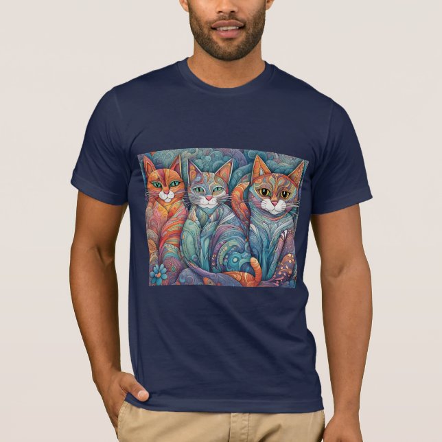 calming cats Tri-Blend Shirt (Front)