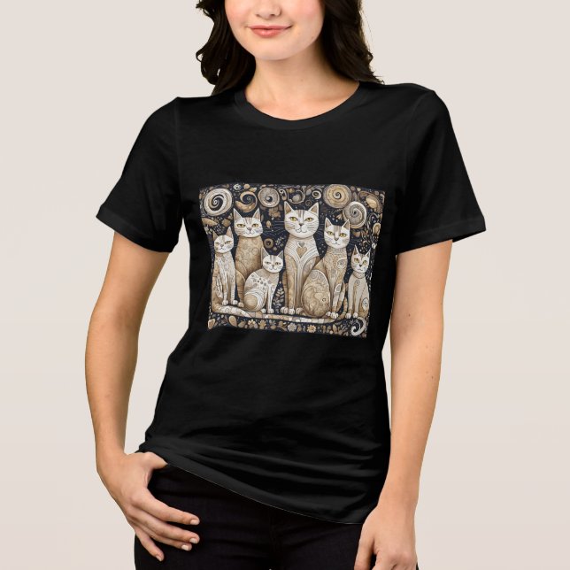 calming cats Tri-Blend Shirt (Front)