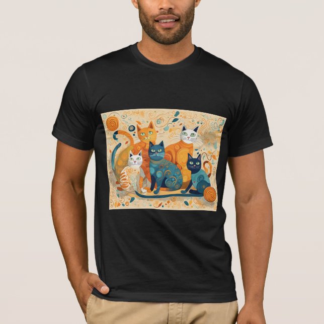 calming cats Tri-Blend Shirt (Front)