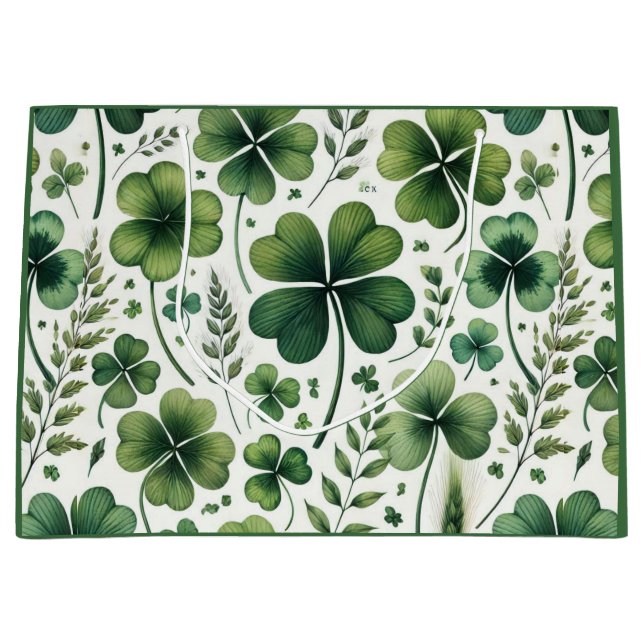 Calming Clovers Large Gift Bag (Front)