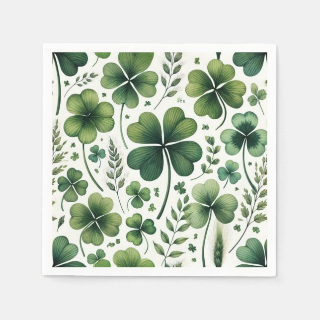 Calming Clovers Napkin (Front)