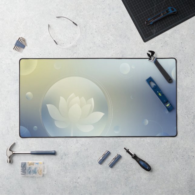 Calming & Functional Lotus Desk Mat  (Workstation)