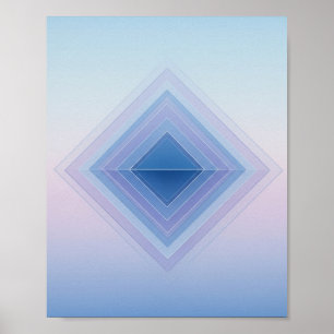 Calming Gradient Diamond - Geometric Abstract Art Poster