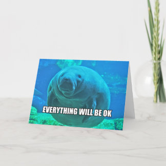 Calming Manatee Greeting Card
