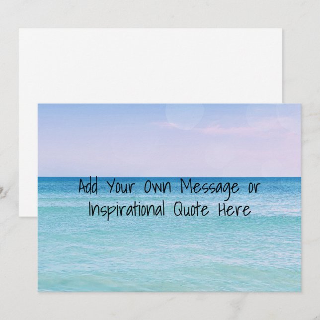 Calming Ocean Waves Retro Tropical Beach Invitation (Front/Back)