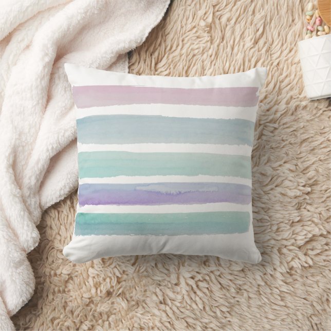 Calming Pastel Colors Throw Pillow  (Blanket)