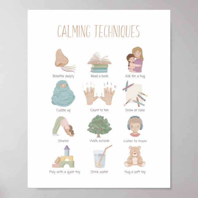 Calming Strategies Calm Down Classroom Decor (Front)