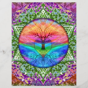 Calming Tree of Life in Rainbow Colours