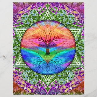 Calming Tree of Life in Rainbow Colours
