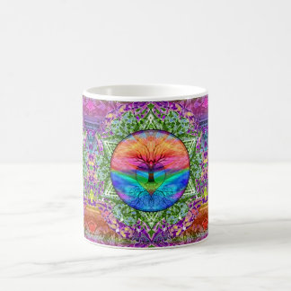 Calming Tree of Life in Rainbow Colours Coffee Mug
