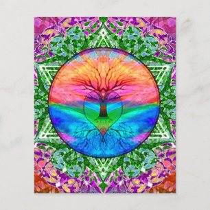 Calming Tree of Life in Rainbow Colours Flyer