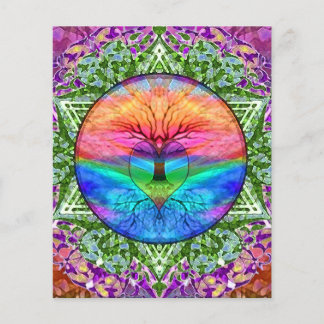 Calming Tree of Life in Rainbow Colours Flyer