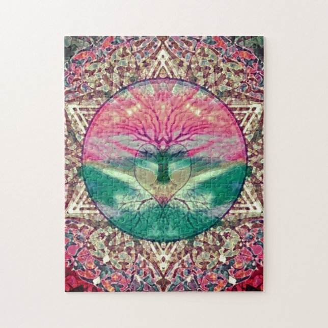 Calming Tree of Life in Rainbow Colours Jigsaw Puzzle (Vertical)