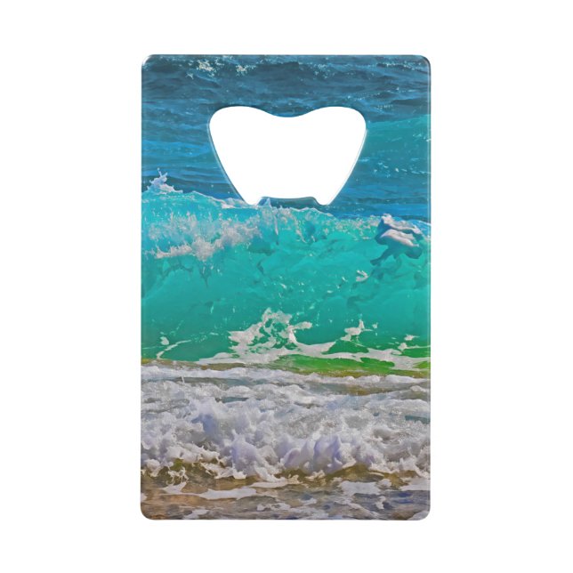 Calming Turquoise Beach Waves Art (Front)