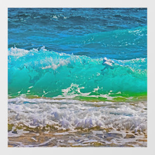 Calming Turquoise Beach Waves Art