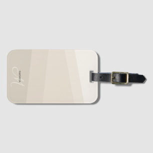 Calming Vanilla Tones Geometric Pattern Luggage Tag