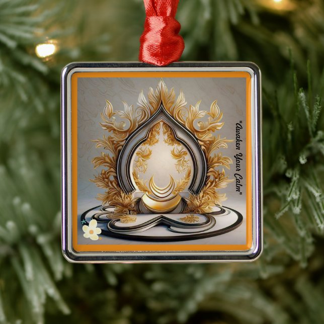 "Calmness of Being" Metal Ornament (Tree)