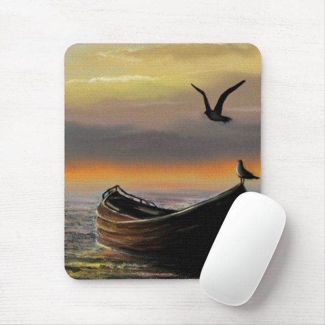 Calmness - Watercolor Art Mouse Pad (With Mouse)