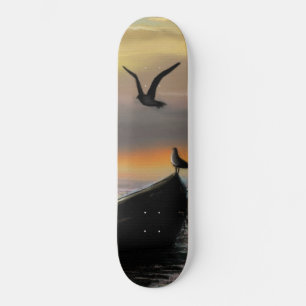 Calmness - Watercolor Skateboard