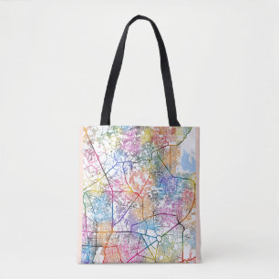 Caloocan Philippines City Map Tote Bag