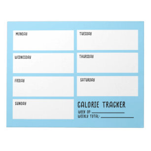 Calorie Tracker Food Meal Log Nutrition Notepad