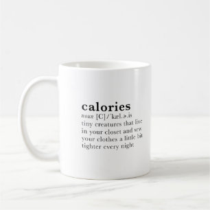 Calories - dictionary definition coffee mug