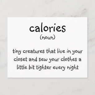 calories postcard