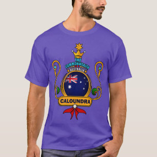 Caloundra city Pride Golden Australian Flag Souven T-Shirt