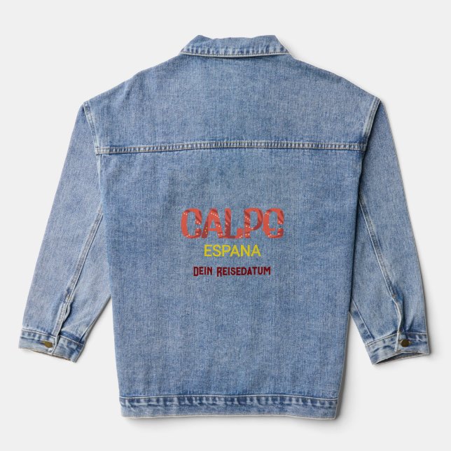 Calpe, Spain Calp Denim Jacket (Back)