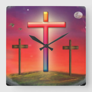 Calvary art products square wall clock