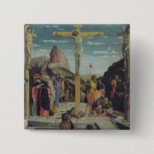 Calvary, central predella panel 15 cm square badge