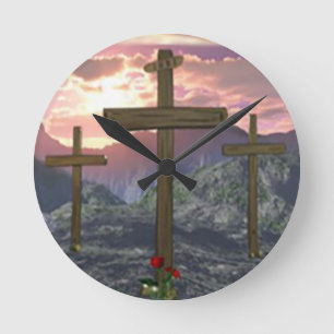 Calvary Christian Round Clock