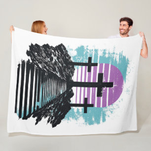 Calvary Golgotha it is finished Modern Christian Fleece Blanket