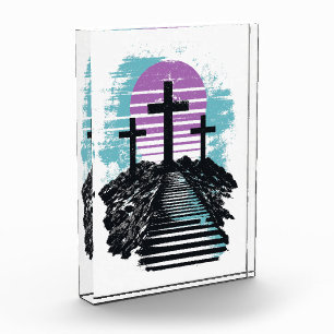 Calvary Golgotha it is finished Modern Christian Photo Block
