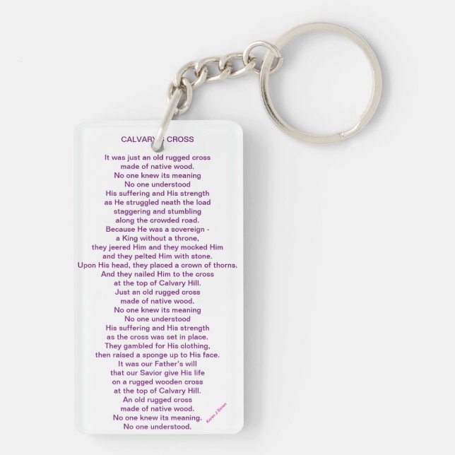 Calvary's Cross Keychain (Back)