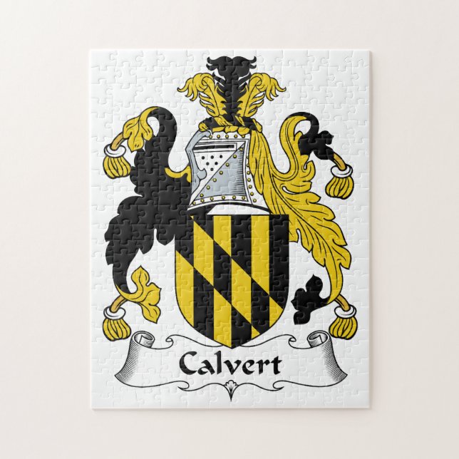 Calvert Family Crest Jigsaw Puzzle (Vertical)