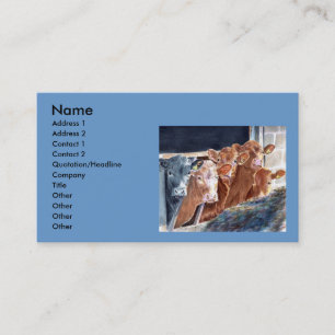 Calves at Brunch Business Cards