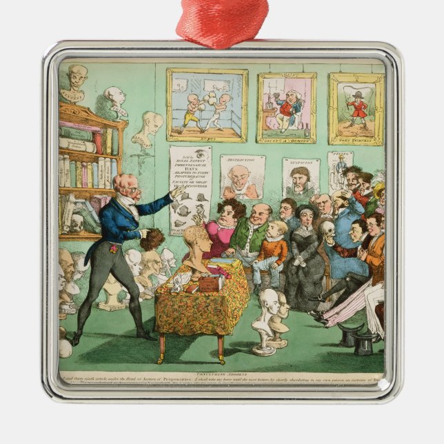 Calves' Heads and Brains; a Phrenological Metal Ornament (Front)