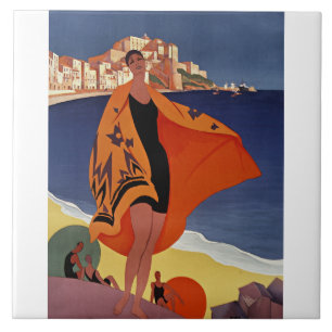 Calvi city in Haute-Corse, France Ceramic Tile