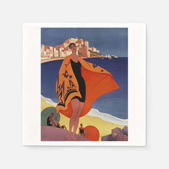 Calvi city in Haute-Corse, France Napkin (Front)