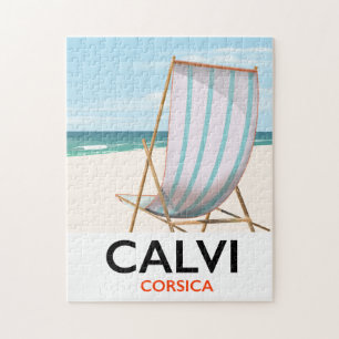 Calvi Corsica Travel poster Jigsaw Puzzle