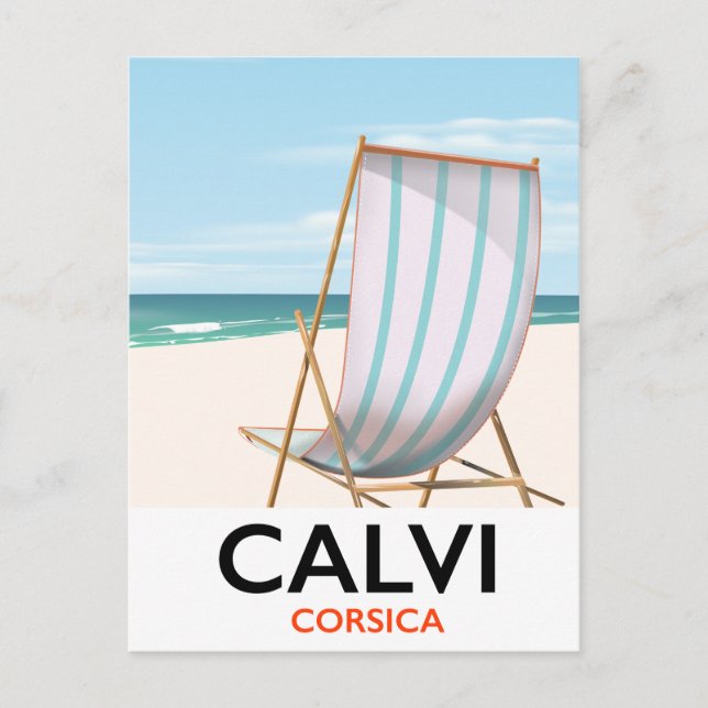 Calvi Corsica Travel poster Postcard (Front)