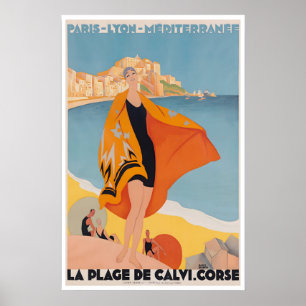 Calvi Print France Travel Poster French Art Roger
